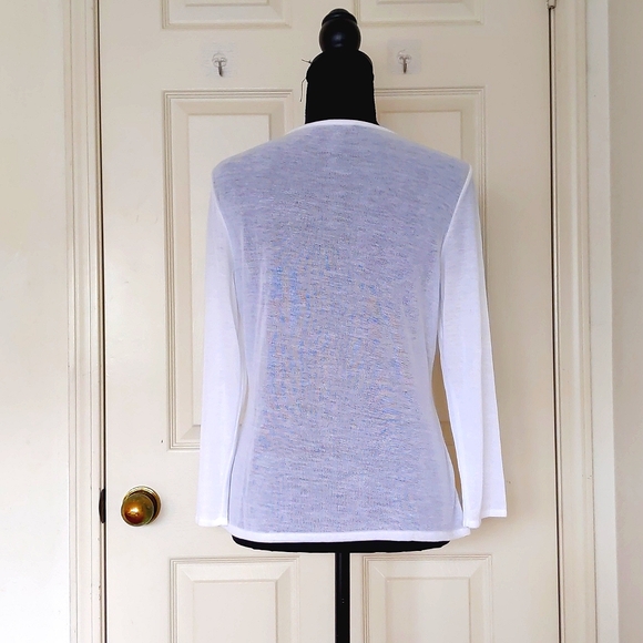 NWOT. The Limited 100% Cotton Sheer Blouse with 3/4 Sleeve. - Picture 2 of 4